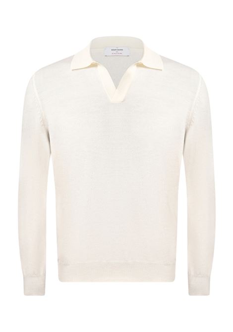 Polo Gran Sasso uomo 5718914813 panna skipper in maglia athleisure Gran sasso | Polo | 5718914813005